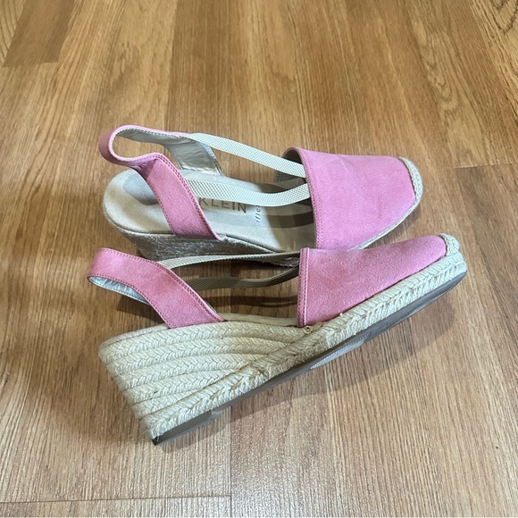 Anne Klein IFlex Sandals Abbey Closed Toe Espadrille Wedge Pink Shoes Size 8.5 - Picture 10 of 11